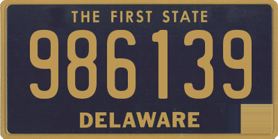 DE license plate 986139