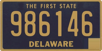 DE license plate 986146