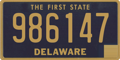 DE license plate 986147