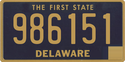 DE license plate 986151
