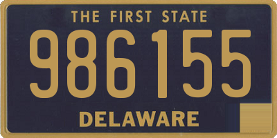 DE license plate 986155