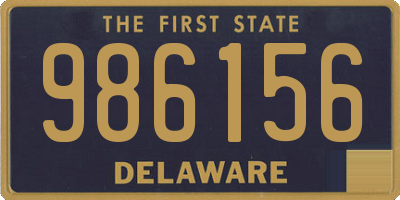 DE license plate 986156