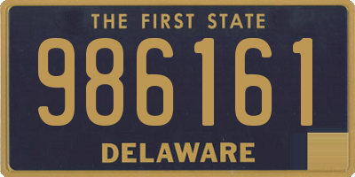 DE license plate 986161