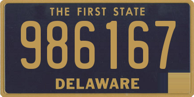 DE license plate 986167