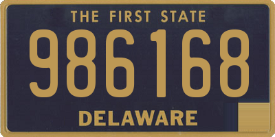 DE license plate 986168