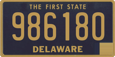 DE license plate 986180