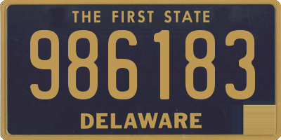 DE license plate 986183
