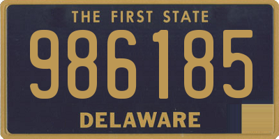 DE license plate 986185
