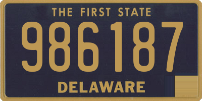DE license plate 986187