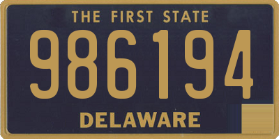 DE license plate 986194