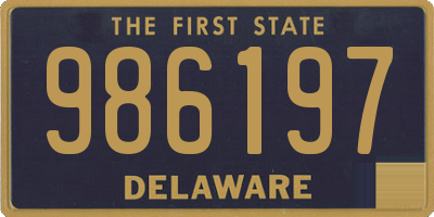 DE license plate 986197