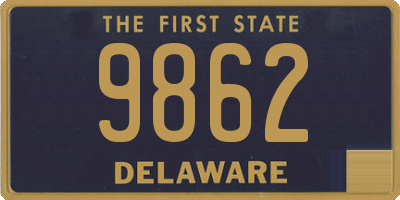 DE license plate 9862