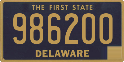 DE license plate 986200