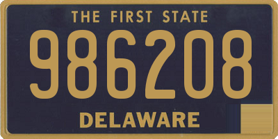 DE license plate 986208