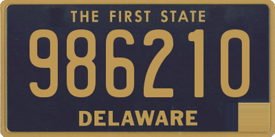 DE license plate 986210