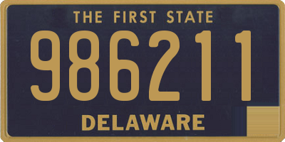 DE license plate 986211