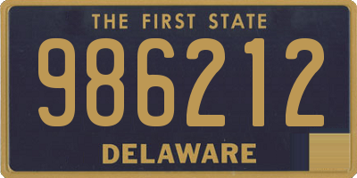 DE license plate 986212