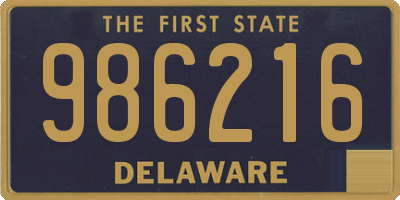 DE license plate 986216