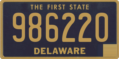 DE license plate 986220