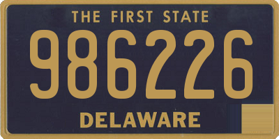 DE license plate 986226