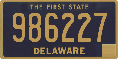 DE license plate 986227