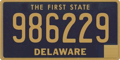 DE license plate 986229