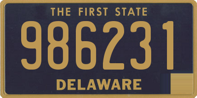 DE license plate 986231