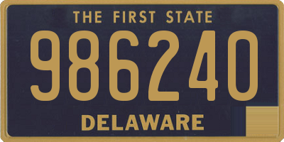 DE license plate 986240