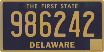 DE license plate 986242