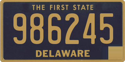 DE license plate 986245