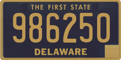 DE license plate 986250