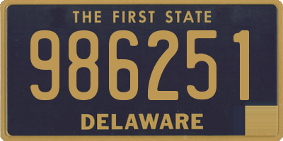 DE license plate 986251