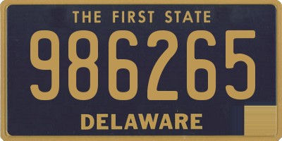 DE license plate 986265