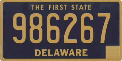 DE license plate 986267