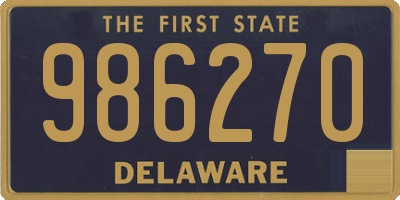 DE license plate 986270