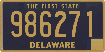 DE license plate 986271