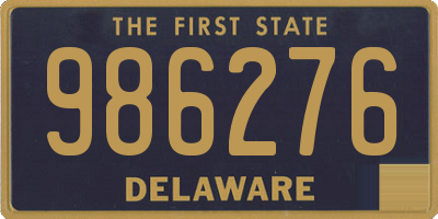 DE license plate 986276