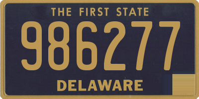 DE license plate 986277