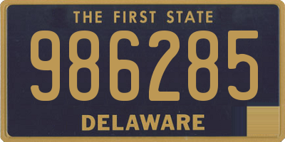 DE license plate 986285