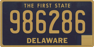 DE license plate 986286