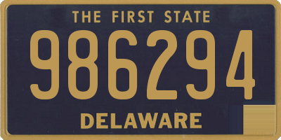 DE license plate 986294