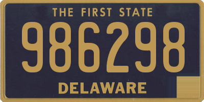 DE license plate 986298