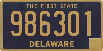 DE license plate 986301