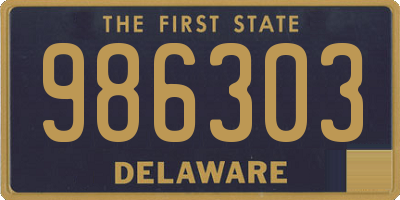 DE license plate 986303