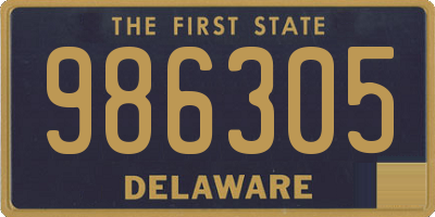 DE license plate 986305