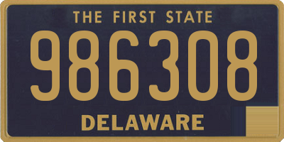 DE license plate 986308