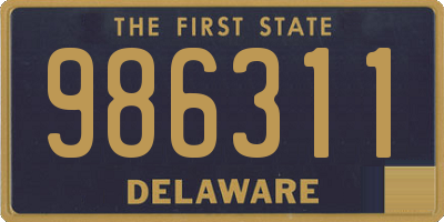 DE license plate 986311