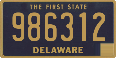 DE license plate 986312