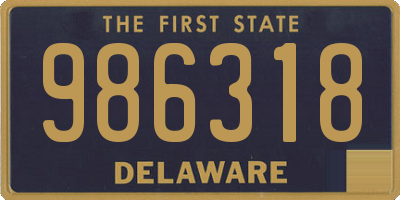 DE license plate 986318