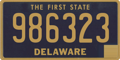 DE license plate 986323